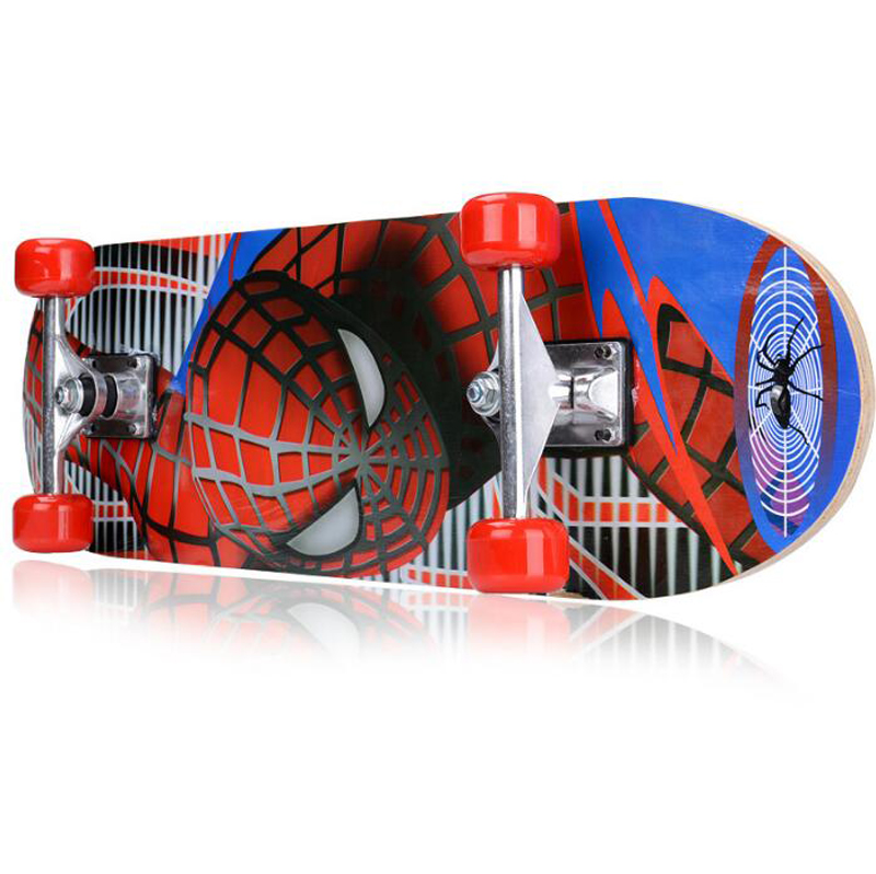 electric spiderman skateboard