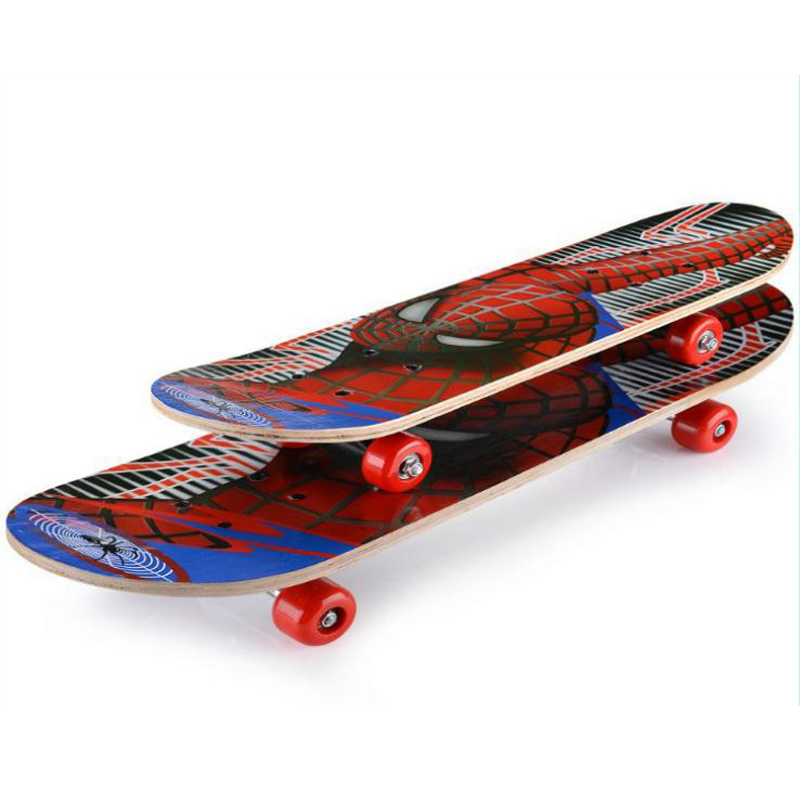 electric spiderman skateboard