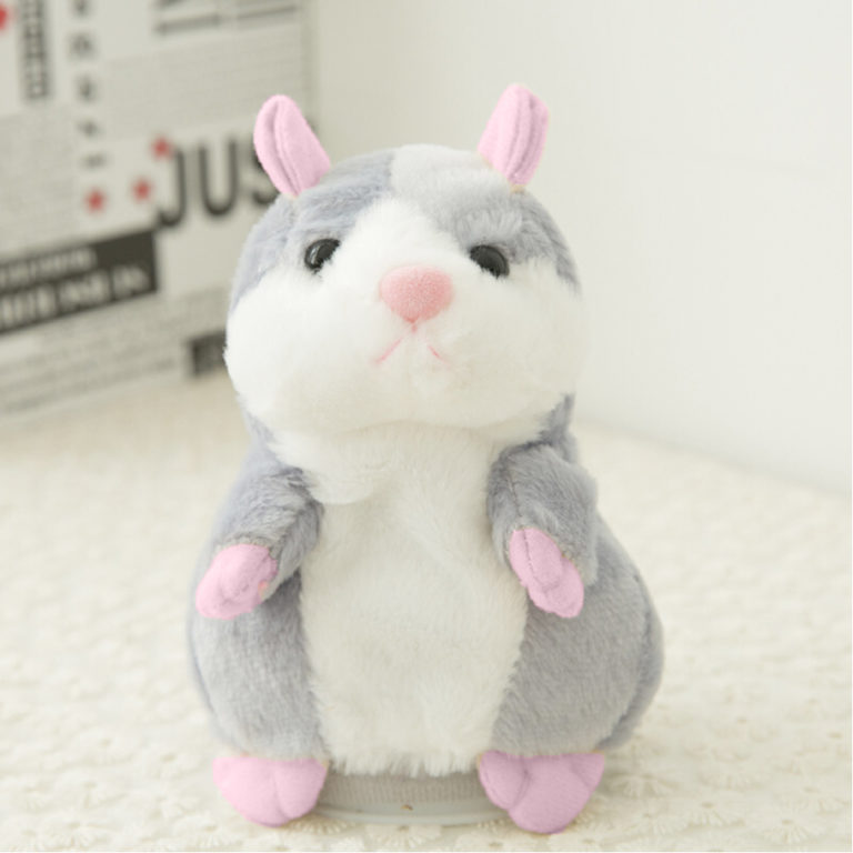 cute repeating talking plush hamster