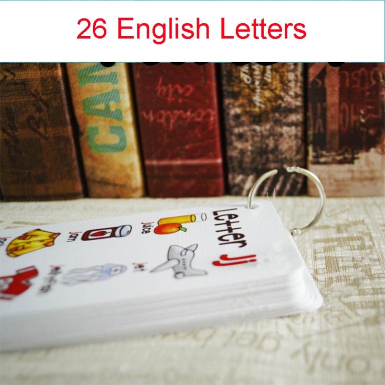 26 English Letter Phonics Pocket Cards Kid Loves Toys