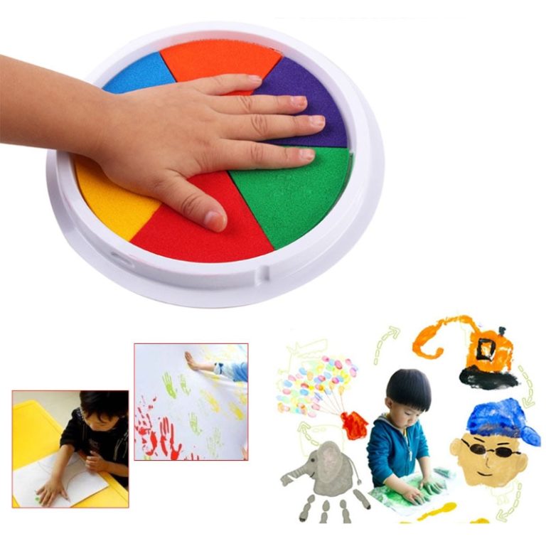 DIY Finger Painting Toys 6 Color Art Craft with Inkpad and Stamps - Kid ...