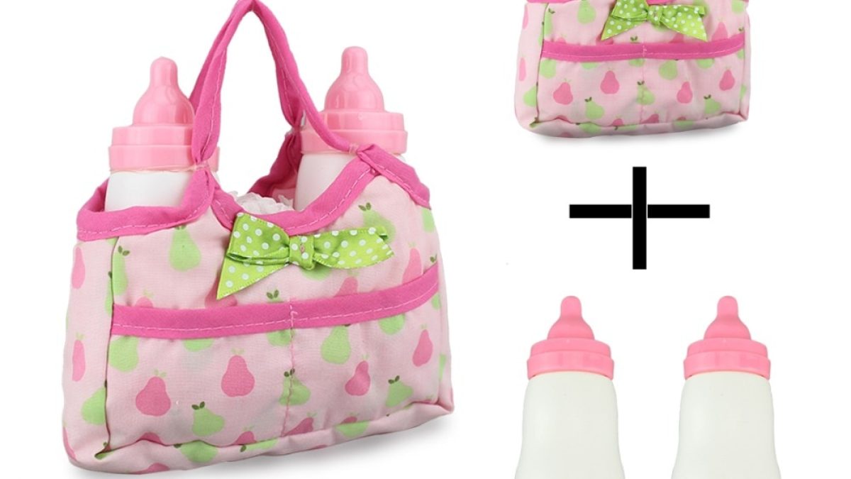 3pcs In 1, 1Handbag+2Bottles Fit For 43cm Baby Doll Reborn Baby