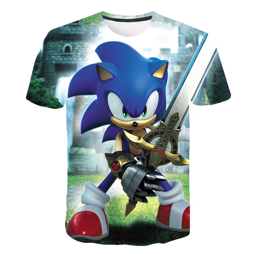  Unisex Boys Kids Shadow 3D Sonic Print The Hedgehog T Shirt  Costume Spring Clothing Boys/Girls Tops (as1, Age, 4_Years, Style 1) :  Clothing, Shoes & Jewelry