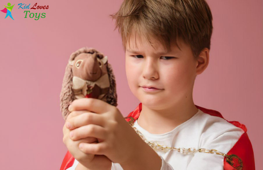 Older child holding a cherished toy from early childhood
